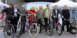 MEP's try out the demonstration bikes 